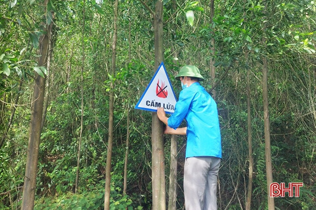 Tuổi trẻ TX Kỳ Anh gắn 200 biển “cấm lửa”, chung tay phòng chống cháy rừng