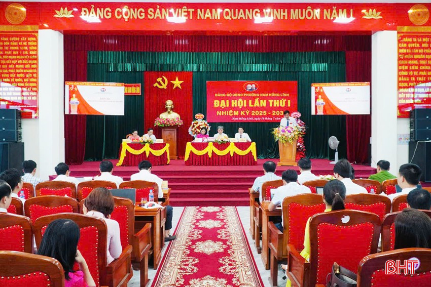 Toàn cảnh Đại hội Đảng bộ UBND phường Nam Hồng Lĩnh lần thứ I, nhiệm kỳ 2025 - 2030. bqbht_br_dt-dh-ubnd-4.jpg