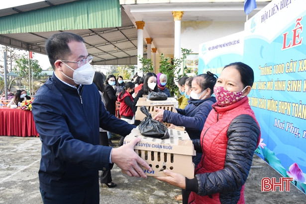 Trồng 1.000 cây xanh và hỗ trợ 10 mô hình sinh kế cho phụ nữ ở Lộc Hà