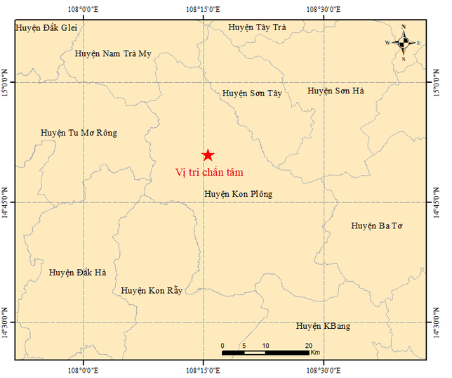 12 trận động đất liên tiếp tại Kon Tum