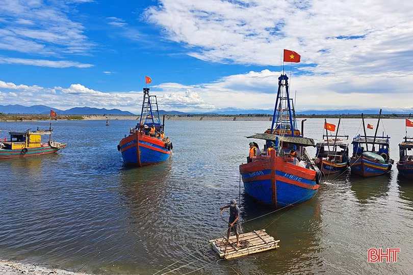 Tạm giữ cặp tàu cá đánh bắt trái phép tại vùng biển Nghi Xuân