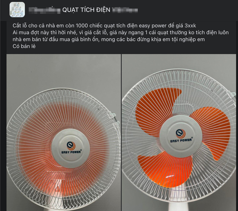 Bán tháo vì “ôm” hàng nghìn quạt tích điện