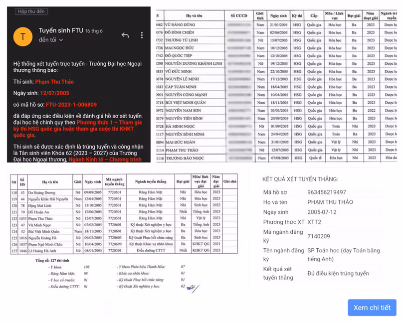 Nữ sinh nghèo được tuyển thẳng vào 4 trường đại học lớn