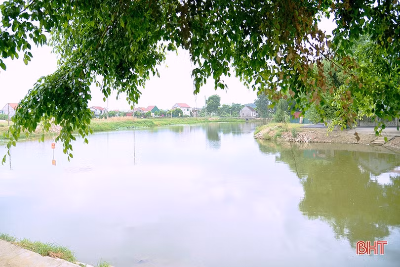 Biến ao tù nước đọng thành hồ điều hòa xanh mát ở Hà Tĩnh