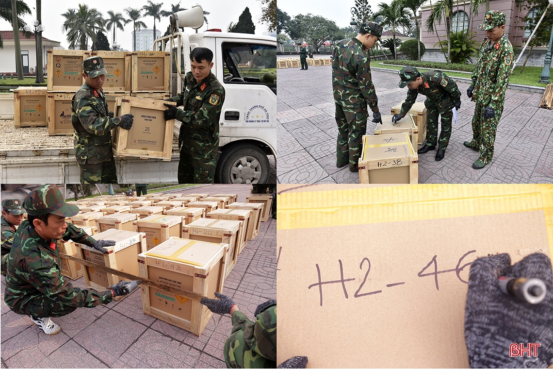 “Trận địa” pháo hoa tại TP Hà Tĩnh trước giờ khai hoả