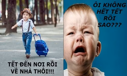 Tâm trạng đối lập khi Tết đến và Tết đi.