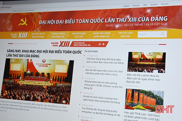 Hơn 200 cơ quan báo chí trực tiếp đưa tin Đại hội XIII của Đảng