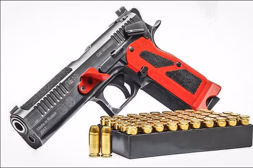 Hé lộ khẩu súng ngắn siêu chính xác của Nga