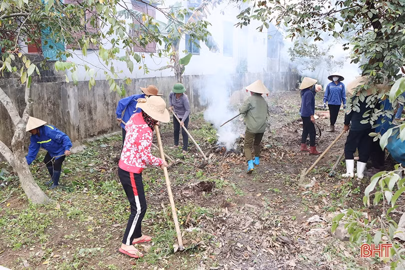 Hướng về đại hội, người dân Cẩm Xuyên thi đua xây dựng nông thôn mới