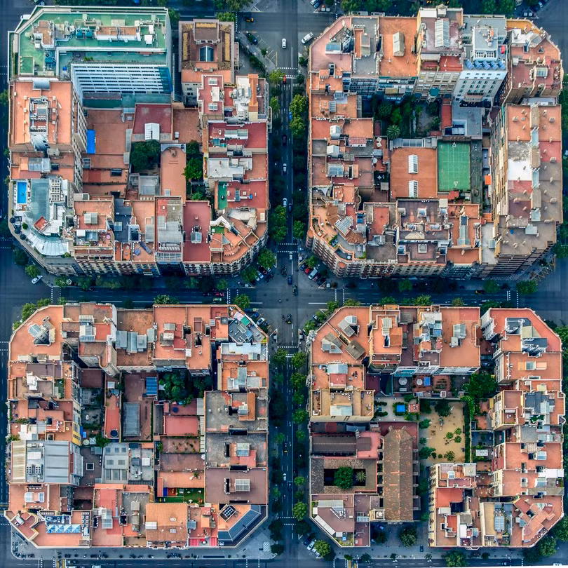 Các thành phố có quy hoạch độc đáo nhìn từ trên cao