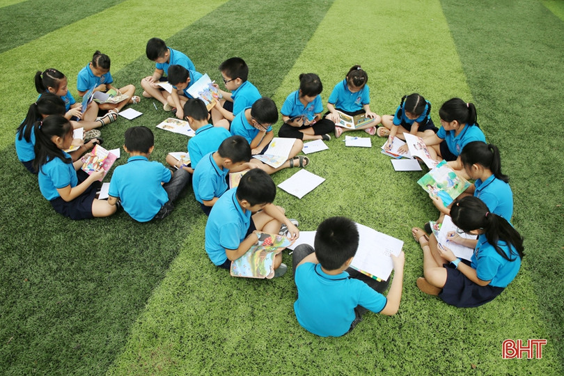 Học sinh Trường Albert Einstein Hà Tĩnh vui “Ngày hội đọc sách”