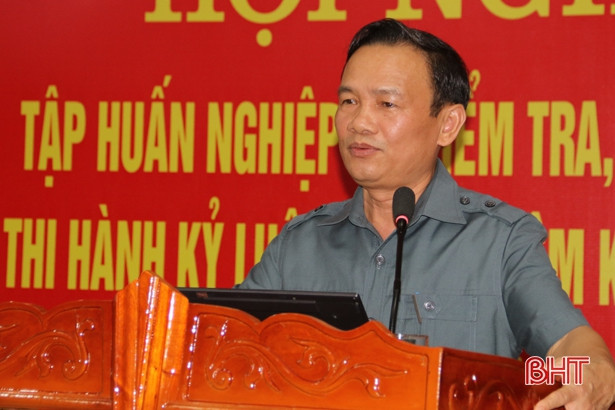 125 cán bộ UBKT đảng ủy cơ sở ở TX Kỳ Anh được tập huấn công tác kiểm tra, giám sát