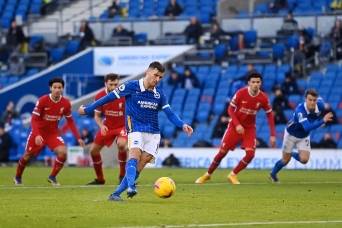 Kết quả Brighton 1-1 Liverpool: VAR 3 lần ngăn cản, Liverpool mất chiến thắng phút bù giờ