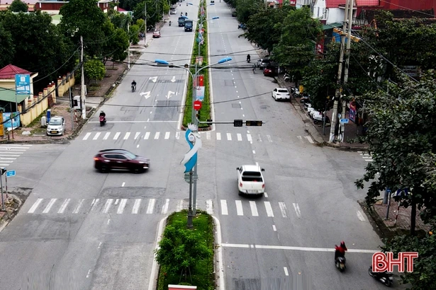 3 cụm đèn tín hiệu giao thông ở Hồng Lĩnh cùng ngừng hoạt động