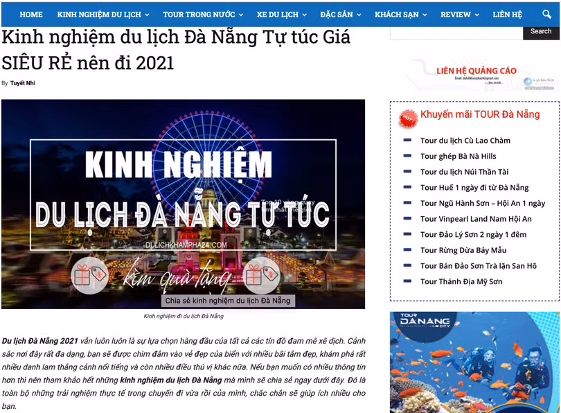 Tham khảo kinh nghiệm du lịch Đà Nẵng từ Dulichkhampha24.com