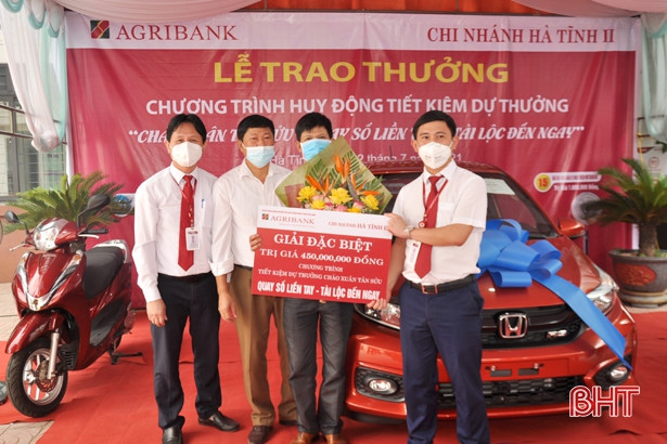 Gói tiết kiệm dự thưởng của Agribank Hà Tĩnh II “hút” trên 500 tỷ đồng