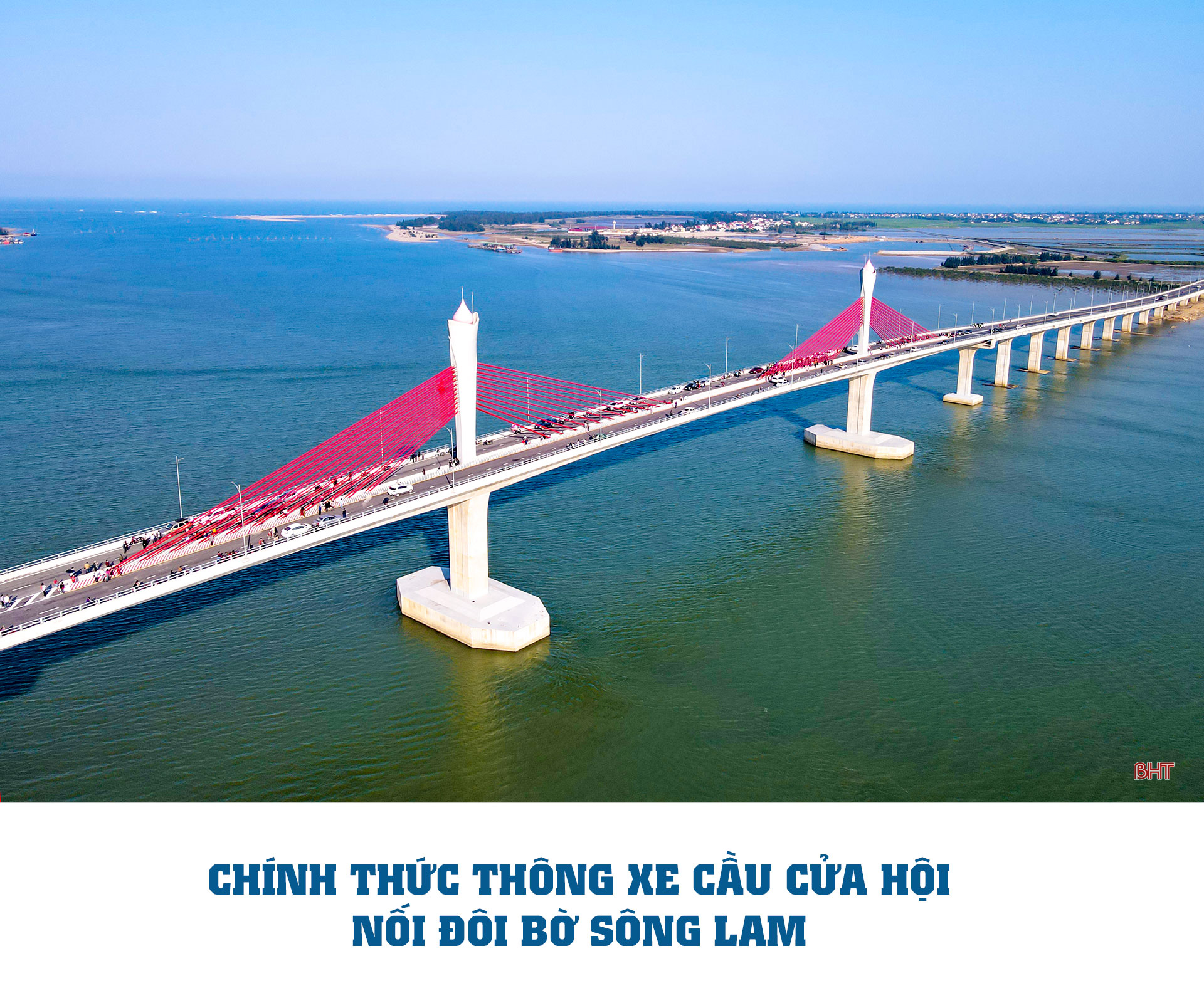 Chính thức thông xe cầu Cửa Hội nối Nghệ An - Hà Tĩnh