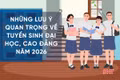 [Motion graphics] Những lưu ý quan trọng về tuyển sinh đại học, cao đẳng năm 2026