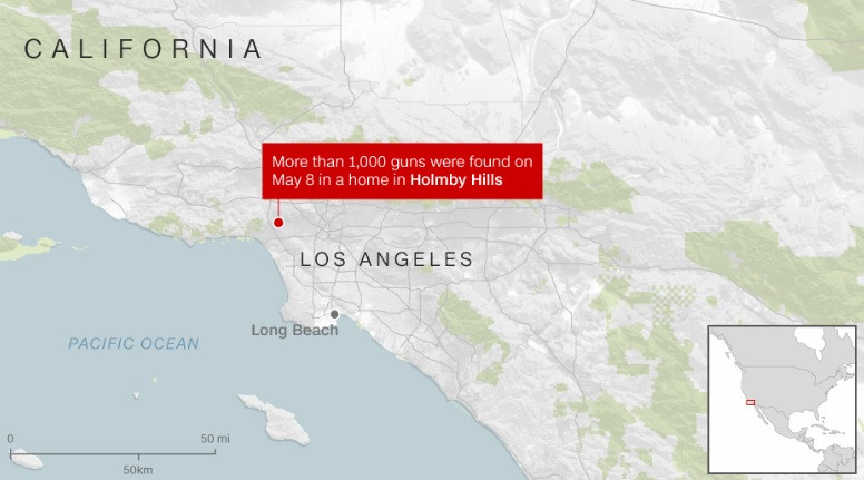 Hơn 1.000 khẩu súng giấu trong khu nhà giàu ở Los Angeles