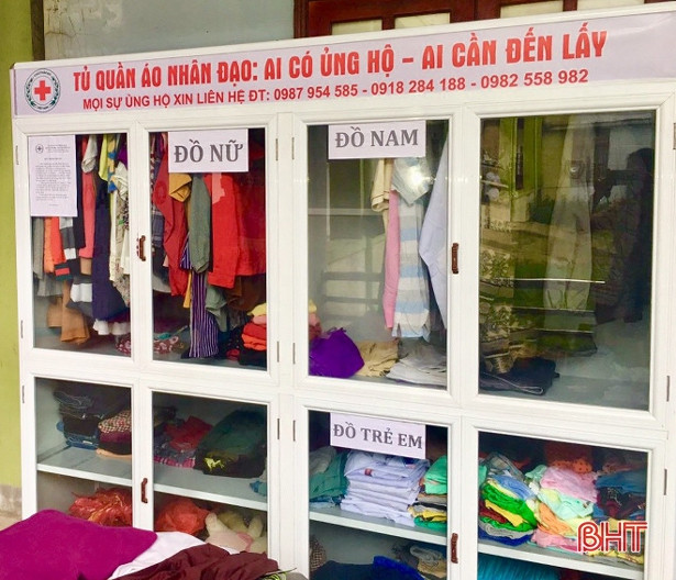 Tủ quần áo miễn phí cho bệnh nhân nghèo ở BVĐK Kỳ Anh