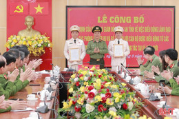 9 cán bộ từ đơn vị trực thuộc Bộ Công an nhận nhiệm vụ tại các xã biên giới Hà Tĩnh