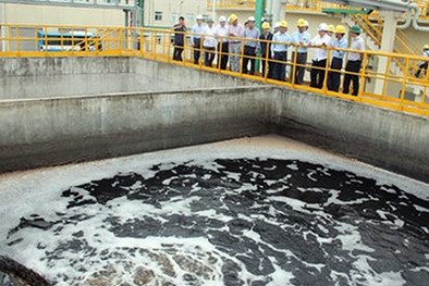 Trạm xử lí nước thải của Formosa. cho phep formosa van hanh thu nghiem lo cao so 1 va xuong luyen thep