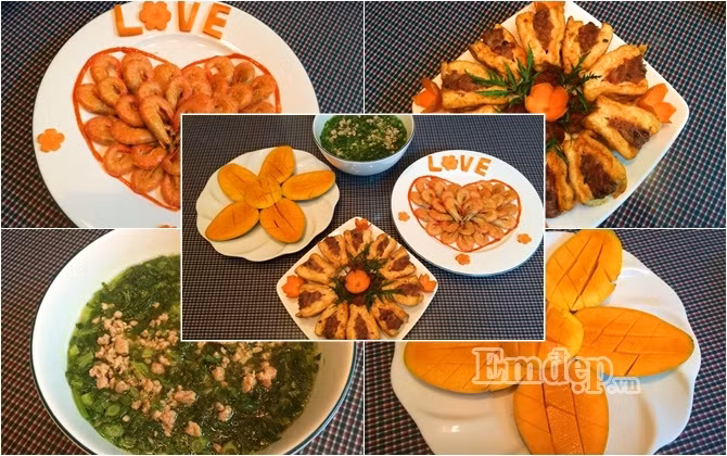 bua com am ap day yeu thuong nhan ngay cua me