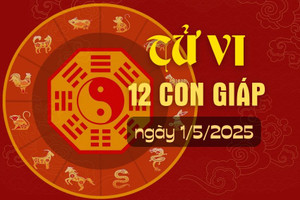Tử vi hàng ngày - Tử vi 12 con giáp hôm nay ngày 1/5/2025.