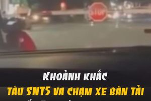 Khoảnh khắc tàu SE4 va chạm xe bán tải khiến 5 người thương vong ở Đồng Nai