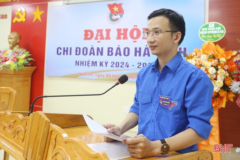Đoàn viên Lê Công Ngọc tham luận nội dung: Phát huy vai trò của ĐVTN Báo Hà Tĩnh trong tiên phong chuyển đổi số, tiếp cận công nghệ số nâng cao hiệu quả tác nghiệp. DH3.JPG