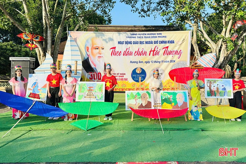 Học sinh Trường THCS Phan Đình Phùng tham gia hoạt động vẽ tranh, làm diều tại chương trình ngoại khóa. bqbht_br_z6120755706813-2dacc045e4d5447c28f0970d38b1a5e6.jpg