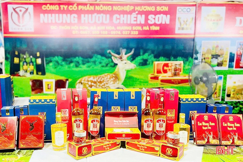 Hiện toàn huyện Hương Sơn có 19 sản phẩm OCOP từ hươu. bqbht_br_z6314800805436-a242471bc595a69904d8408bce56fadd.jpg