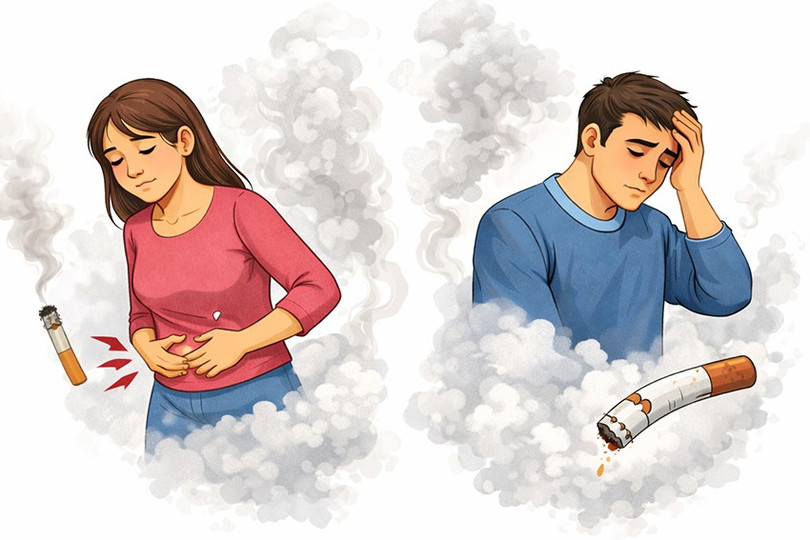 Hút thuốc lá gây ra nhiều tác động nặng nề đối với sức khỏe sinh sản của cả nam và nữ. Ảnh minh hoạ.