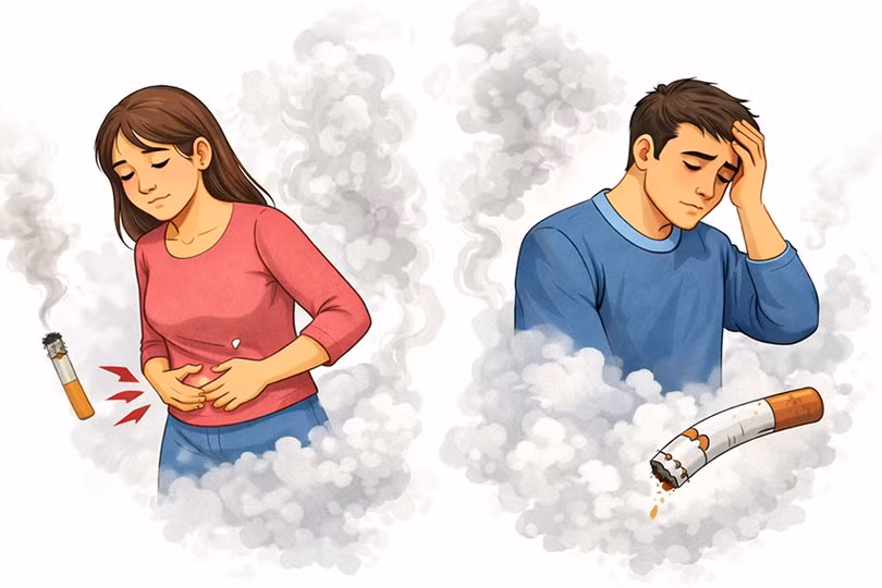 Hút thuốc lá gây ra nhiều tác động nặng nề đối với sức khỏe sinh sản của cả nam và nữ. Ảnh minh hoạ.