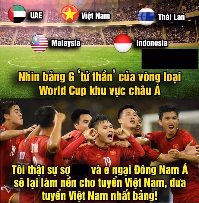 Dân mạng chế ảnh Việt Nam gặp Thái Lan, Malaysia ở vòng loại World Cup