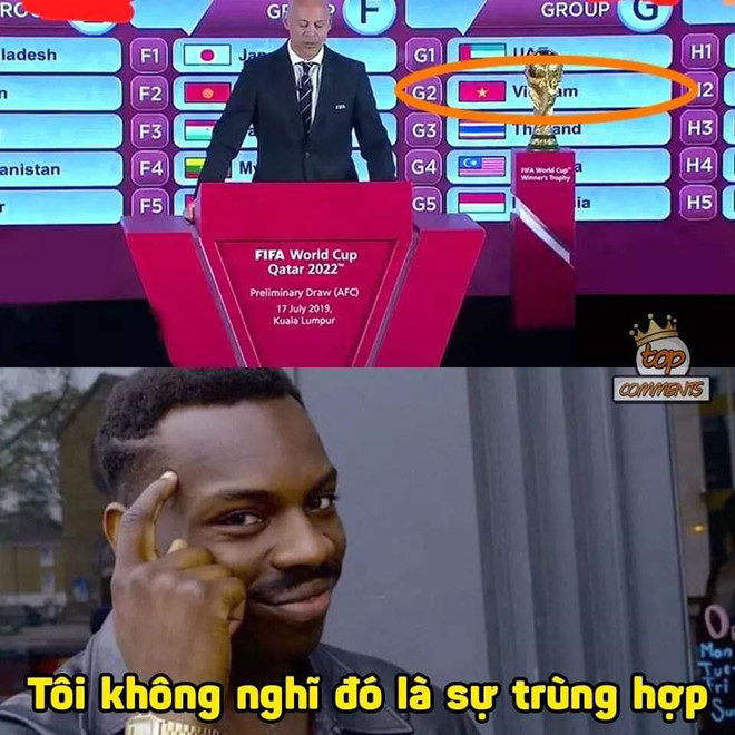 Dân mạng chế ảnh Việt Nam gặp Thái Lan, Malaysia ở vòng loại World Cup