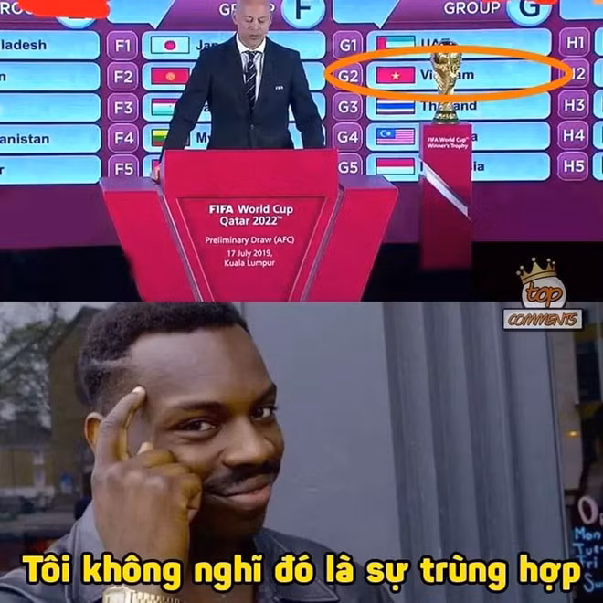 Dân mạng chế ảnh Việt Nam gặp Thái Lan, Malaysia ở vòng loại World Cup