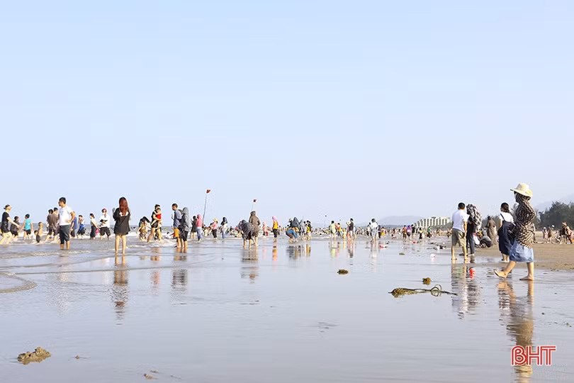 Các bãi biển Hà Tĩnh kín khách du lịch