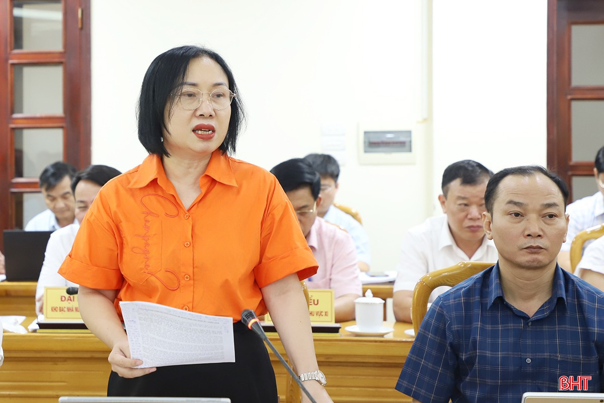 Bà Nguyễn Thị Thúy Nga - Trưởng ban Kinh tế - Ngân sách HĐND tỉnh đề nghị bổ sung một số nội dung trong dự thảo báo cáo kinh tế - xã hội 6 tháng đầu năm. bqbht_br_2.jpg