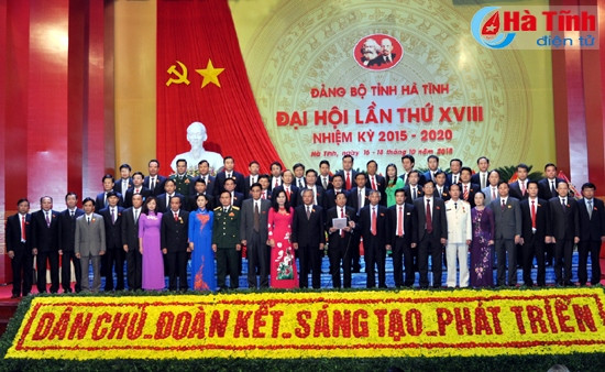 ban chap hanh dang bo tinh ha tinh khoa xviii ra mat nhan nhiem vu