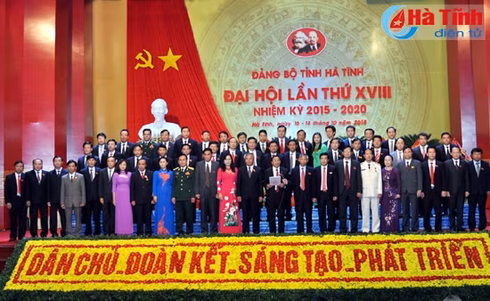 ban chap hanh dang bo tinh ha tinh khoa xviii ra mat nhan nhiem vu