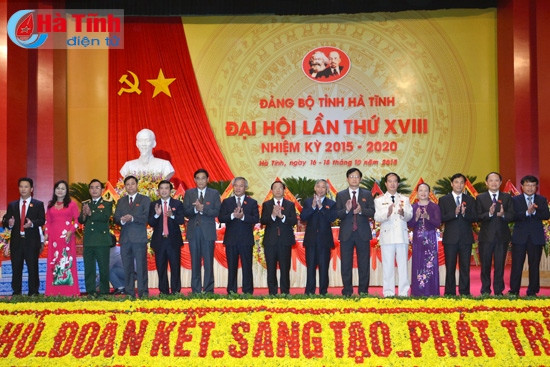 ban chap hanh dang bo tinh ha tinh khoa xviii ra mat nhan nhiem vu