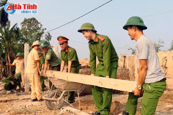 thanh nien cong an ha tinh giup dan xay dung nong thon moi