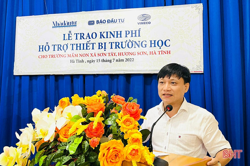 Trao hỗ trợ 200 triệu đồng cho trường mầm non ở Hương Sơn