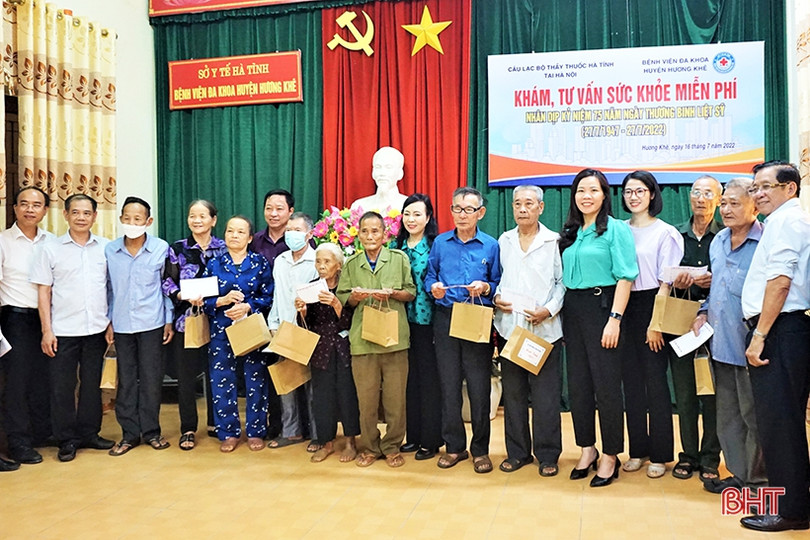 Hơn 200 đối tượng chính sách ở Hương Khê được khám, cấp thuốc miễn phí