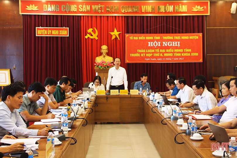 Tổ đại biểu HĐND tỉnh bầu tại Nghi Xuân góp ý nội dung dự kiến ban hành tại Kỳ họp thứ 8