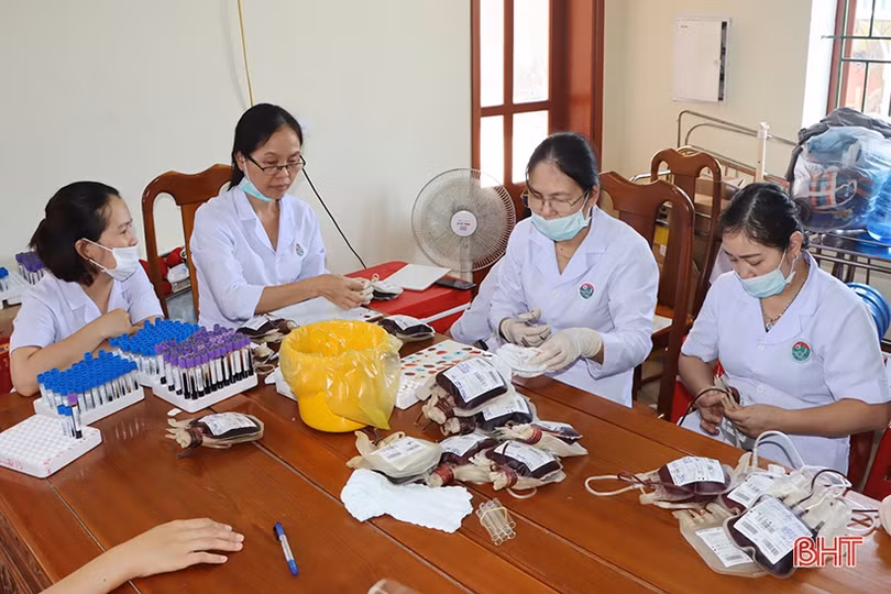Tiếp nhận 262 đơn vị máu tại ngày hội hiến máu tình nguyện ở Cẩm Xuyên