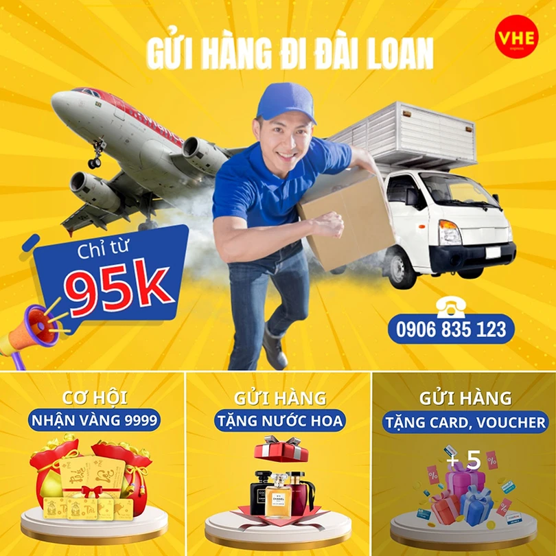 Dịch vụ gửi hàng đi Đài Loan đa dạng các loại hàng hóa