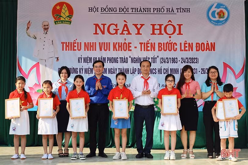 Sôi nổi “Ngày hội thiếu nhi vui khỏe - Tiến bước lên Đoàn” ở TP Hà Tĩnh