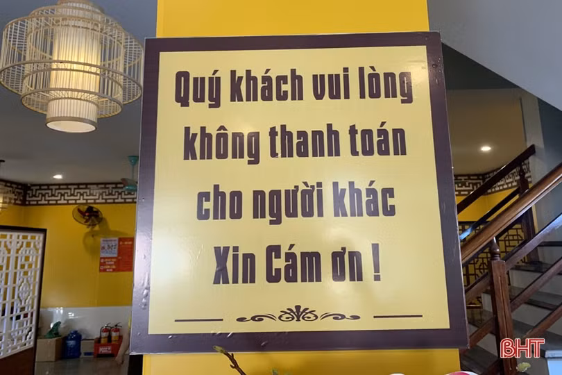 “Quý khách vui lòng không thanh toán hộ!”